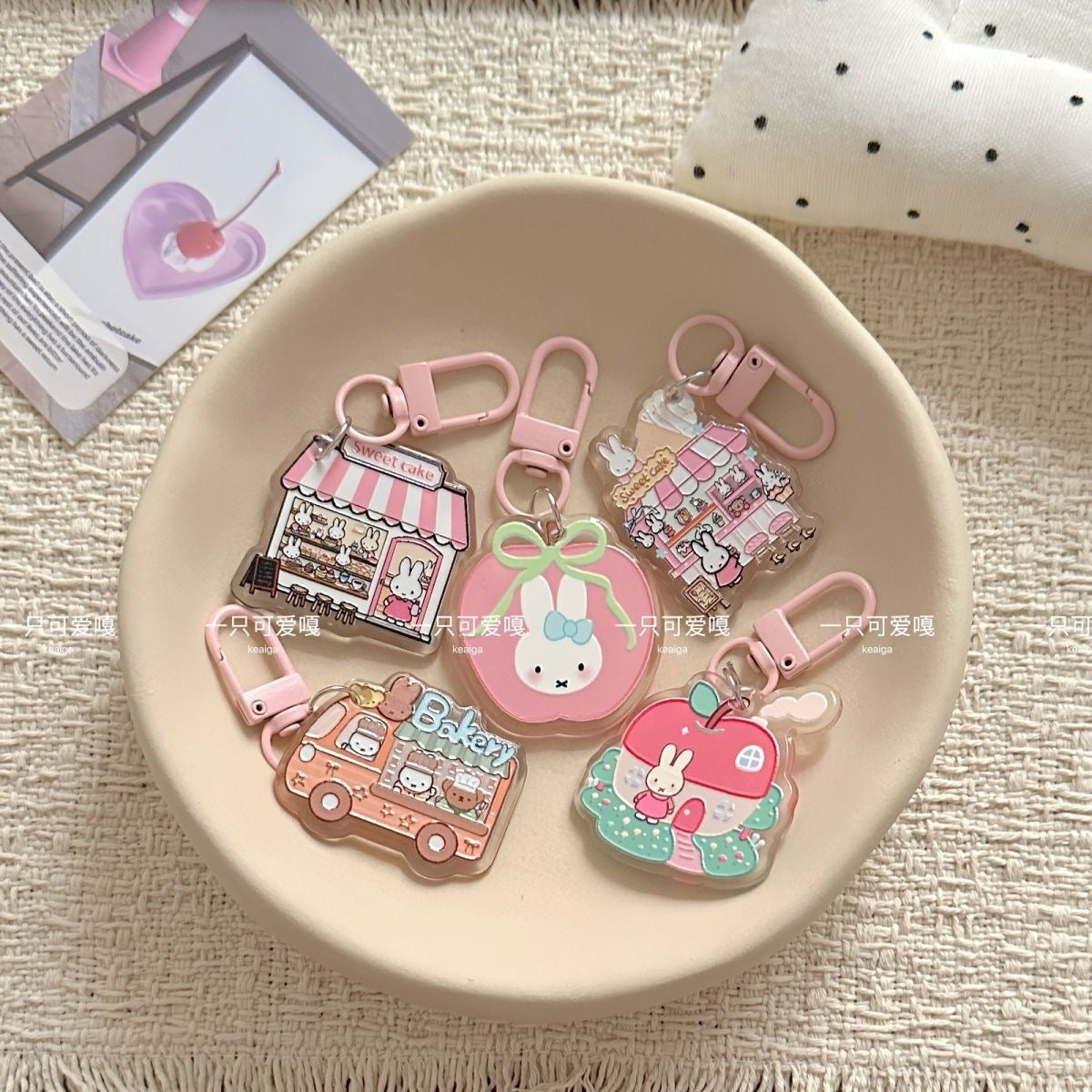 Miffy Resin Keychains