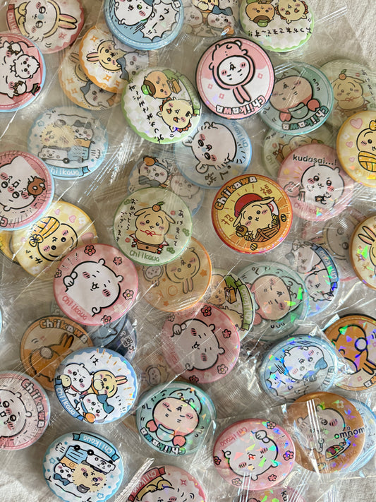 Chiikawa random bag badges