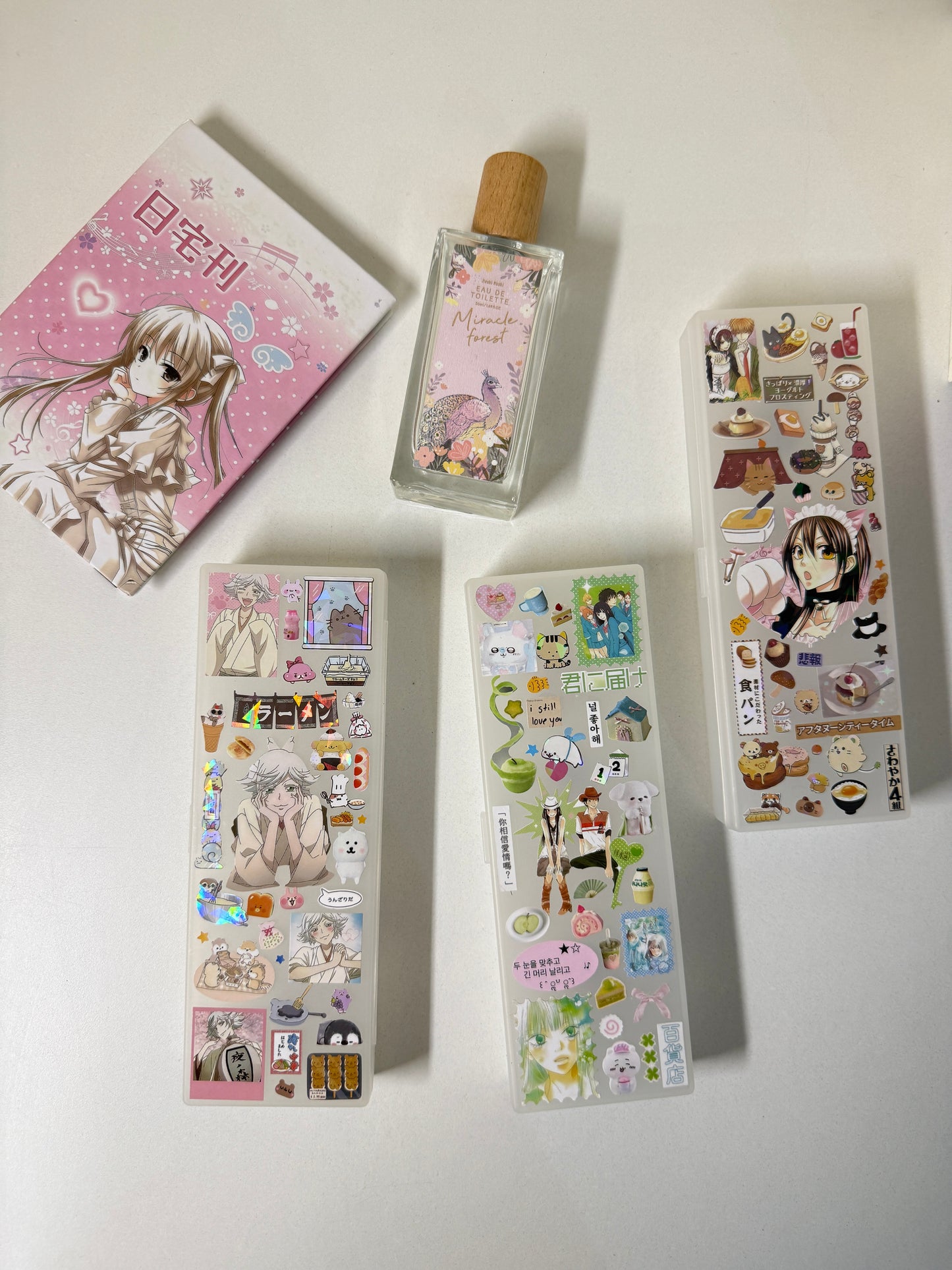 Decorated Muji pencil case one compartment